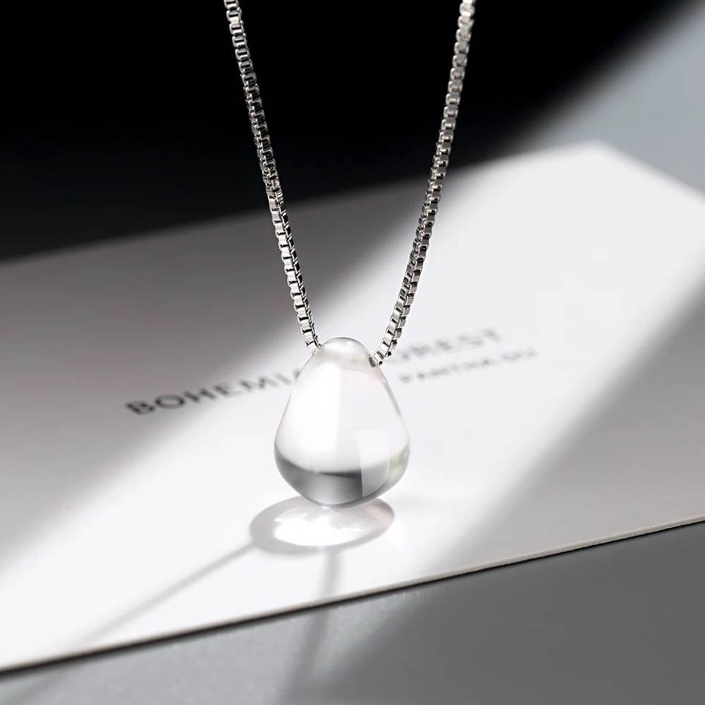 New S925 Silver Tears Pendant Necklace - Picture 2 of 4